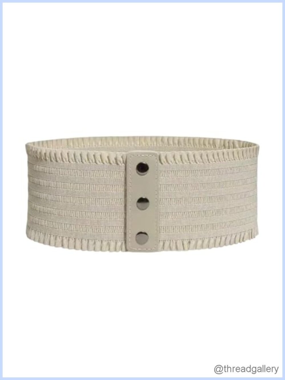 Wide Elastic Corset Belt with Metal Snap Buckle Stretchy Waistband Cinch Belt